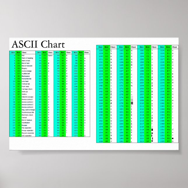 Póster Gráfico ASCII para todos (Frente)