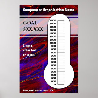 Póster Gráfico azul y magenta colorido