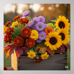 Póster Gráfico Bouquet Fall Flower