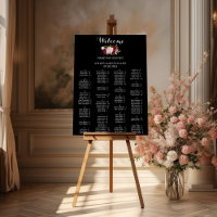Gráfico clásico de asientos alfabéticos negros tro