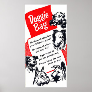 Póster Gráfico clásico del bolso de perrito
