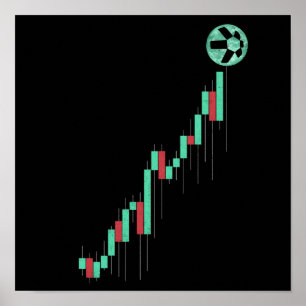 Póster Gráfico de acciones Quant QNT Coin Trading Crypto 