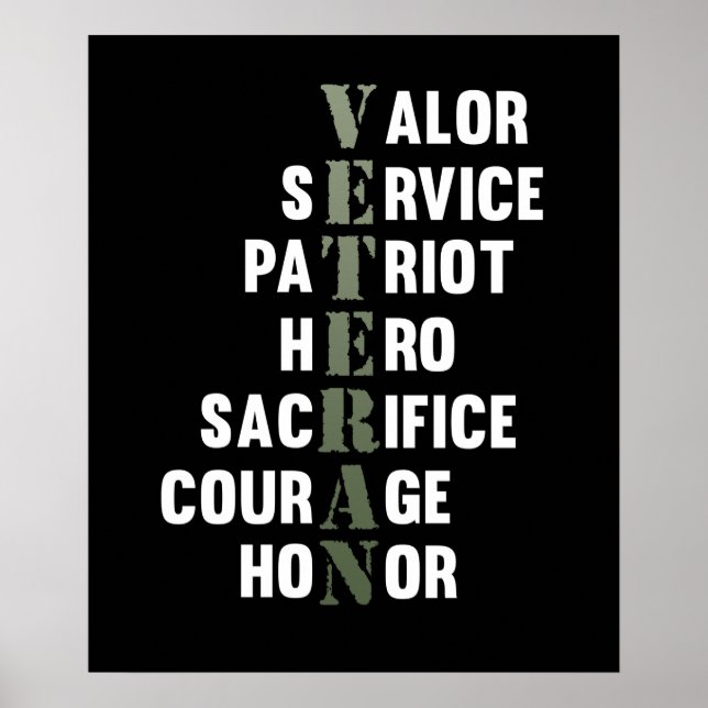 Póster Gráfico de apoyo al Día de los Veteranos (Frente)