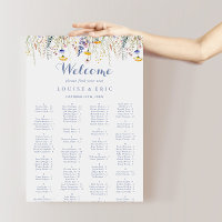Gráfico de asientos alfabéticos de flores silvestr
