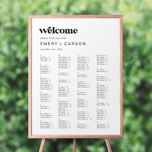 Póster Gráfico de asientos alfabéticos de la tipografía n