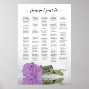 Póster Gráfico de asientos alfabéticos de Moda de Rosa pú