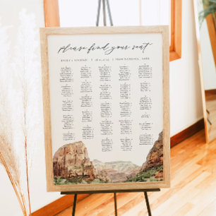 Póster Gráfico de asientos alfabéticos del Parque Naciona