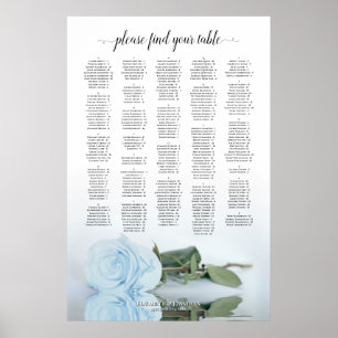 Póster Gráfico de asientos alfabéticos Rosa azul turbio c