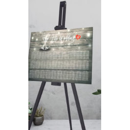 Póster Gráfico de asientos boda Champán Gafas Luz de made