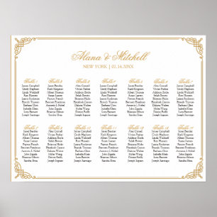 Póster Gráfico de asientos boda, color Personalizado cali