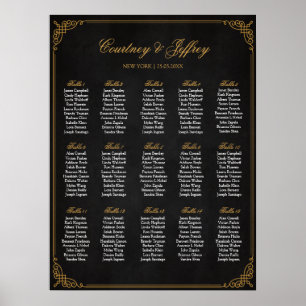 Póster Gráfico de asientos boda, color Personalizado cali
