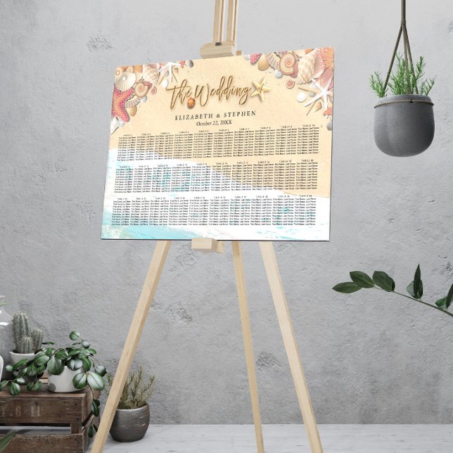 Póster Gráfico de asientos boda Pez de arena de verano (Subido por el creador)