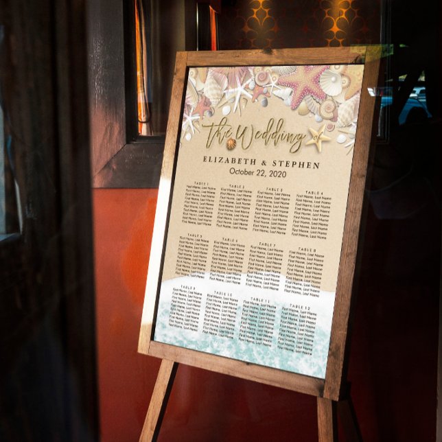 Póster Gráfico de asientos boda Pez de arena de verano (Subido por el creador)