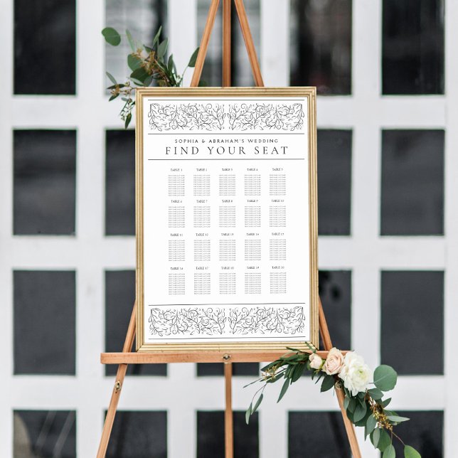 Póster Gráfico de asientos Bodas de hojas de desplazamien (Subido por el creador)