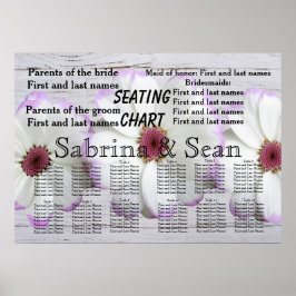 Póster Gráfico de asientos bodas Destino romántico