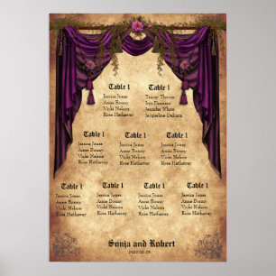 Póster Gráfico de asientos Bodas medievales