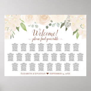 Póster Gráfico de Asientos Boho Rosas Beige Melocotón Pál