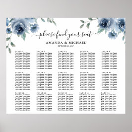 Póster Gráfico de asientos botánicos de la marina de piza