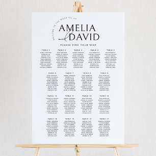 Póster Gráfico de Asientos de Bienvenida de 17 Mesas Mode