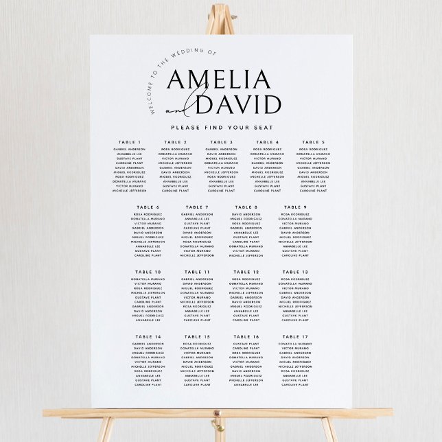 Póster Gráfico de Asientos de Bienvenida de 17 Mesas Mode (Subido por el creador)