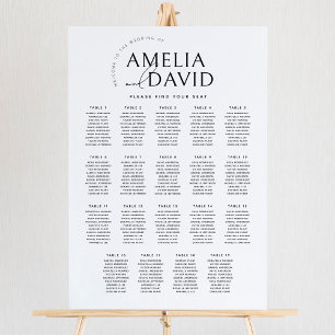 Póster Gráfico de Asientos de Bienvenida de 19 Mesas Mode