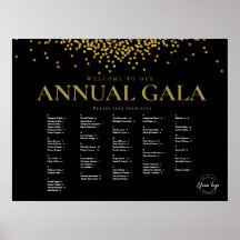 Gráfico de asientos de Black Gold Confeti Company