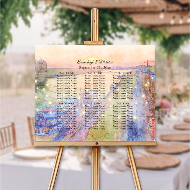 Póster Gráfico de Asientos de Boda al Atardecer en River  (Subido por el creador)