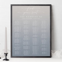 Gráfico de asientos de Boda alpino marfil y azul