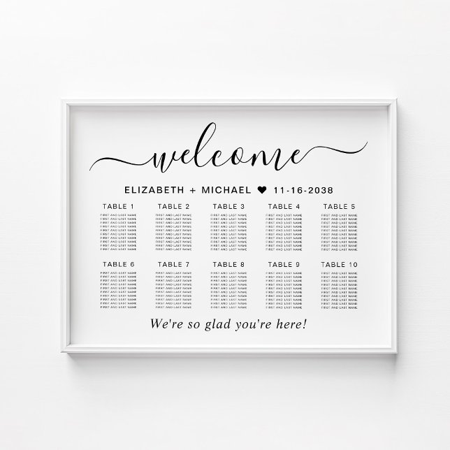 Póster Gráfico de Asientos de Boda Chic 10 Mesas (Subido por el creador)