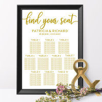 Gráfico de Asientos de Boda con 10 Mesas Caligrafí