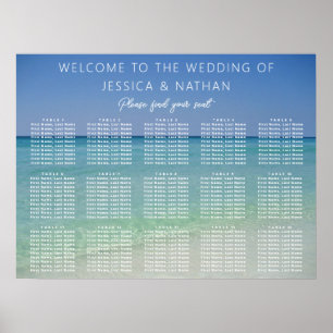 Póster Gráfico de Asientos de Boda con Fotografía de Herm
