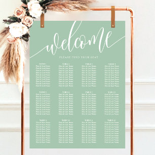Póster Gráfico de Asientos de Boda con Letra Minimalista 