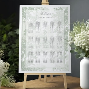 Póster Gráfico de Asientos de Boda con Toile de Paisaje V