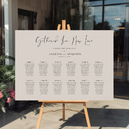 Póster Gráfico de Asientos de Boda Cristiano Minimalista