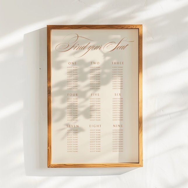Póster Gráfico de asientos de Boda de caligrafía de terra (Subido por el creador)