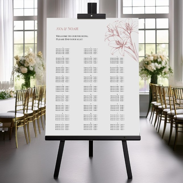 Póster Gráfico de asientos de Boda de contorno de Lirio R (Subido por el creador)