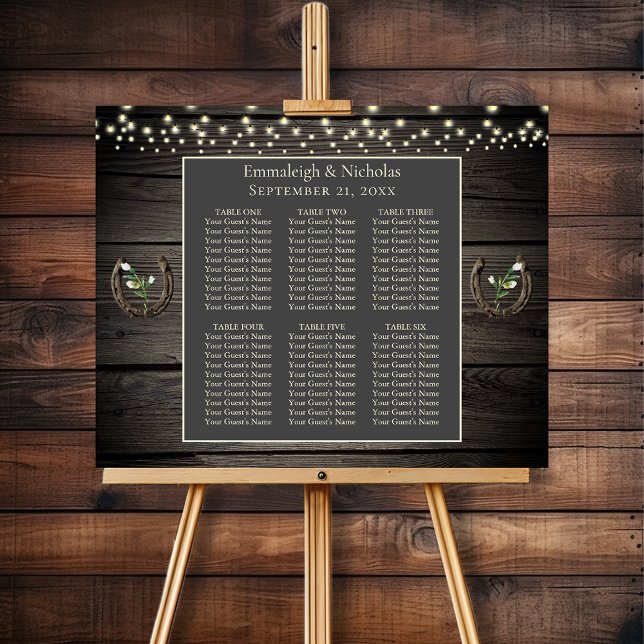 Póster Gráfico de Asientos de Boda de Madera de Viejo Gra (Subido por el creador)