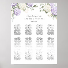 Póster Gráfico de Asientos de Boda de Mesa 12 de Hortensi