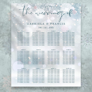 Póster Gráfico de Asientos de Boda de Nieve de Winter Won