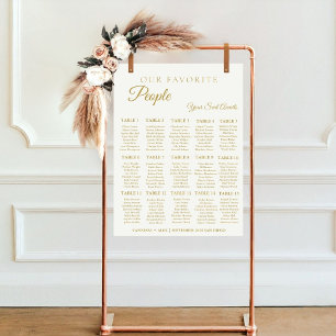 Póster Gráfico de asientos de Boda de personas favoritas