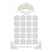 Gráfico de Asientos de Boda de Rosas Rosadas Blanc