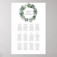 Gráfico de asientos de Boda de verano rústico