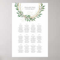 Gráfico de asientos de Boda de verano rústico