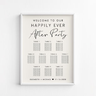 Póster Gráfico de Asientos de Boda en Mesa para 10 Felice