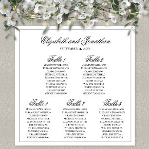 Póster Gráfico de Asientos de Boda en Mesa Simple y Elega