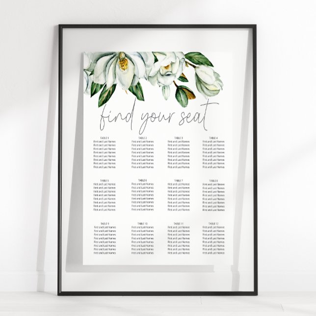 Póster Gráfico de Asientos de Boda Floral Rústico de Magn (Subido por el creador)