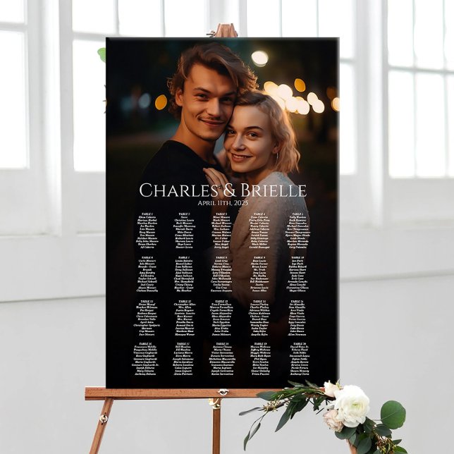 Póster Gráfico de asientos de boda fotográfico elegante m (Subido por el creador)