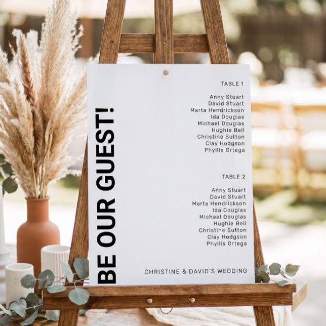 Póster Gráfico de asientos de boda Simple Blanco de 2 mes (Subido por el creador)