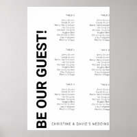 Gráfico de asientos de boda Simple Blanco de 6 mes