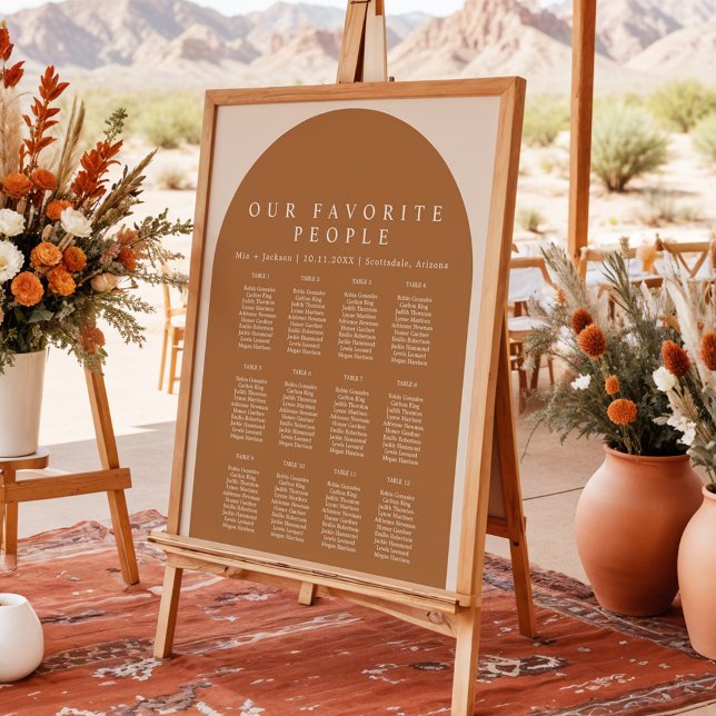 Póster Gráfico de asientos de Bodas de Boho Terracotta co (Subido por el creador)
